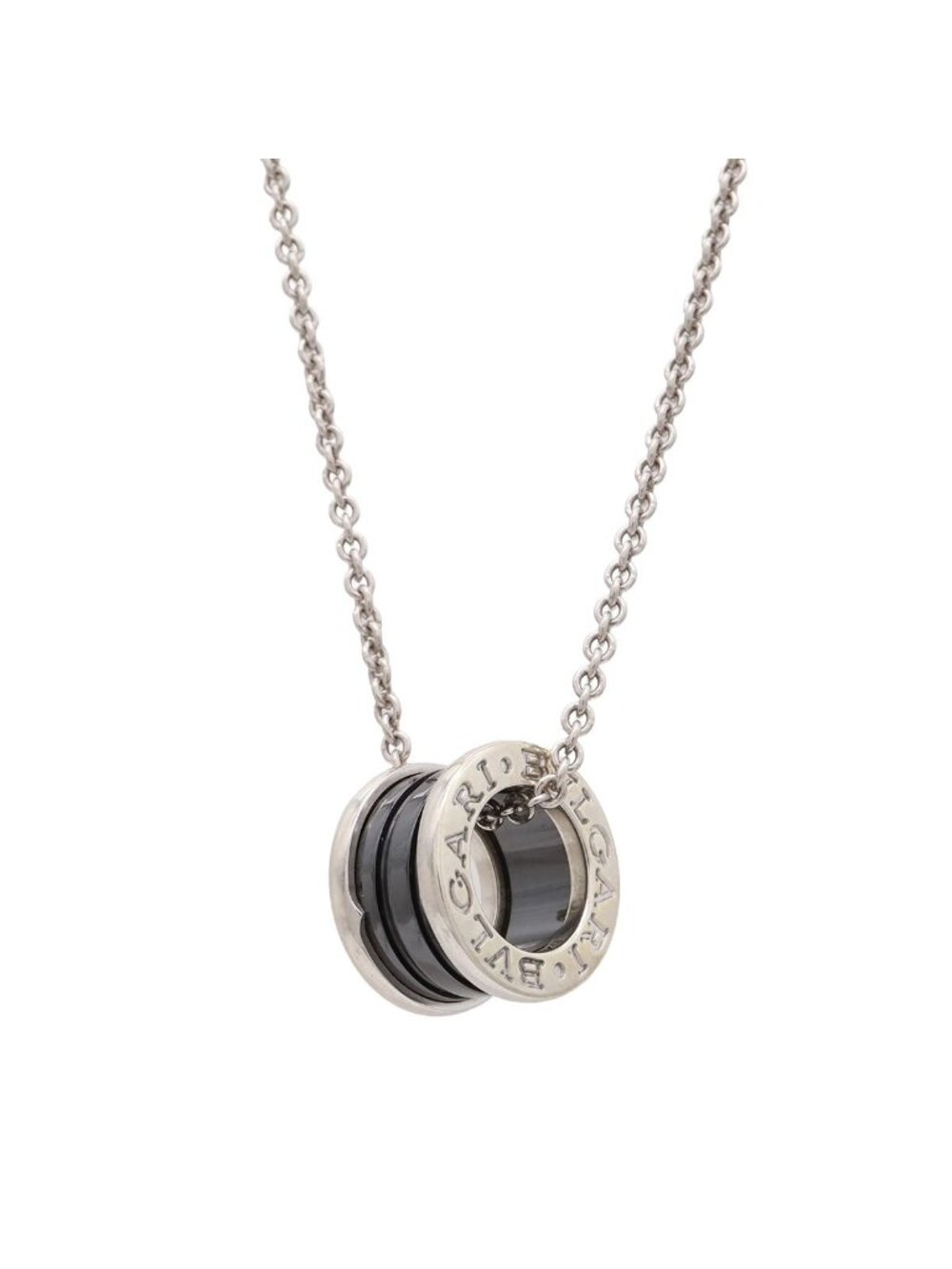 Bvlgari B.Zero1 Save the Children Pendant Silver Black Necklace